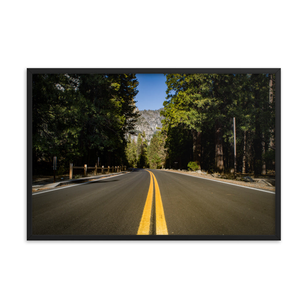 The Road to Yosemite - Framed Photograph - Yosemite, California