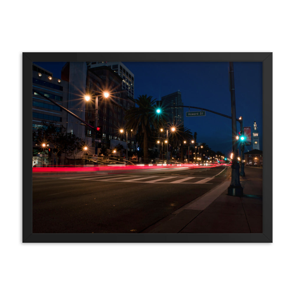 Howard Street @ 6am - Framed Print - San Fransisco, California
