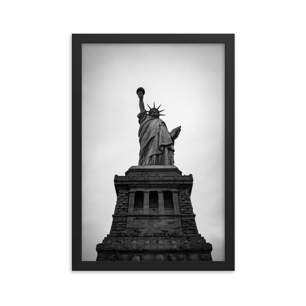 Lady Liberty - Black and White Framed Print - New York, New York